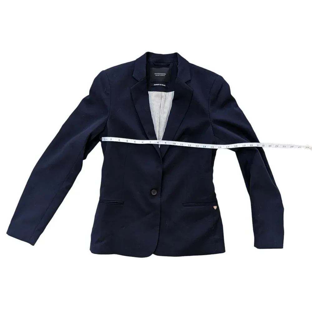 NWOT! Scotch & Soda Classic Tailored Blazer in midnight navy